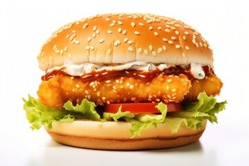 Burger food fish hamburger.