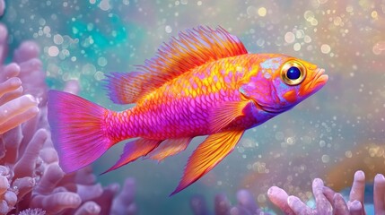 Fototapeta premium reef fish , clown fish or anemone fish isolated on white background