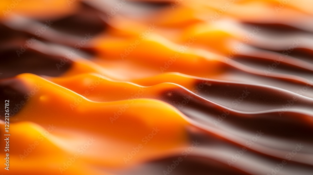 Poster Peanut brittle features a rich chocolate coating that contrasts with its crunchy texture, set against a simple backdrop with ample copy space on the side