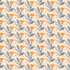 seamless floral pattern with botanical motifs for fashion prints textile wallpaper and wrapping designs