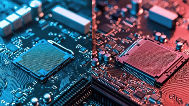 an infographic comparing popular CPU brands like Intel and AMD.