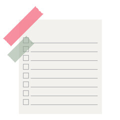 Various paper note. Blank paper note for to-do list on white background