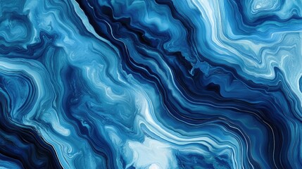 Obraz premium Abstract blue background with wavy lines in various shades for a dynamic, flowing design.