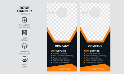 Door hanger design template for your business