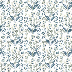 watercolor seamless floral pattern with intricate botanical motifs for fashion fabric wallpaper and wrapping designs