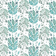 abstract seamless floral pattern with botanical motifs wildflowers and tropical flowers for fashion print textile wallpaper wrapping and fabric design