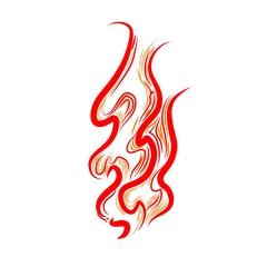 Simple fire illustration for design