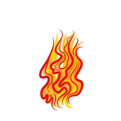 Simple fire illustration for design