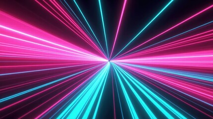  A dynamic retro-themed design with swirling neon lines, bright pink and turquoise gradients, and a grainy VHS-style overlay.