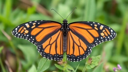 Naklejka premium Amazing moment ,Monarch Butterfly , caterpillar, pupa and emerging with clipping path.