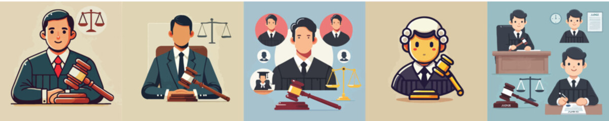 Vector collection of a judge