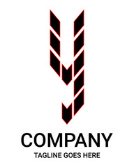 Logo number Four. Suitable for t-shirts, hats, stickers, and so on. Gamers, pro, sports, minimalist, aesthetic.