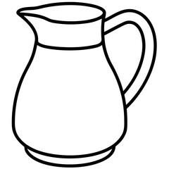 Modern Line Art Water Pitcher