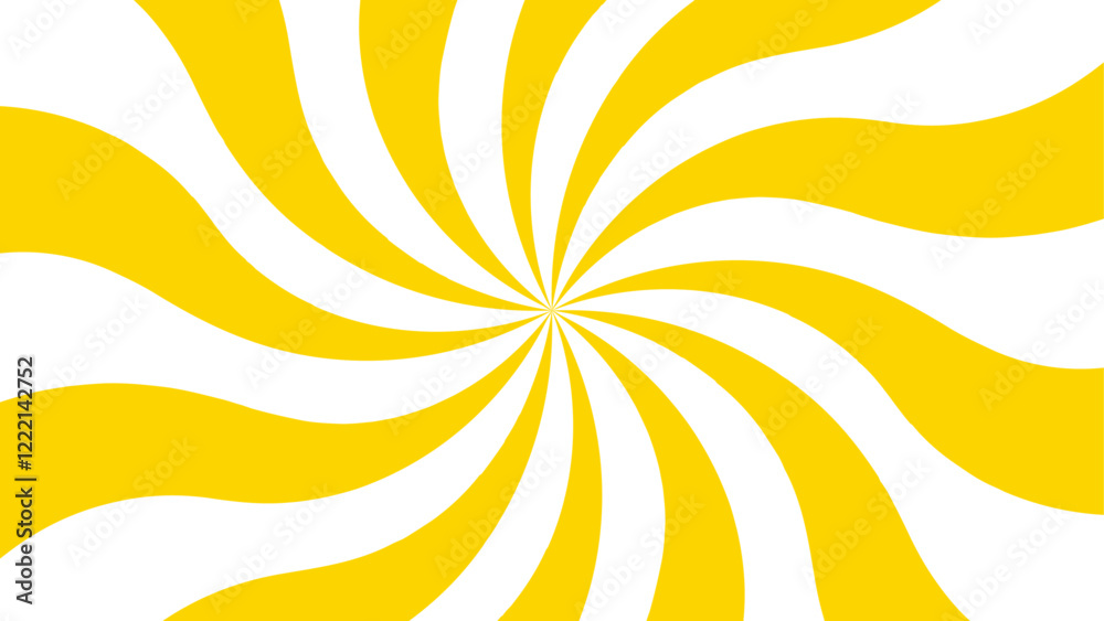 Aufkleber yellow and white sunburst abstract background. funky ray elements with classic vintage rays design. 
