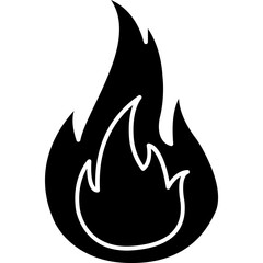 Fire  Vector Icon Set with Transparent Background	