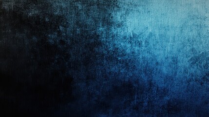 Obraz premium Smooth blue-black gradient background with grainy vintage digital texture