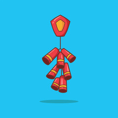 Firecracker cartoon. isolated symbol vector illustration.