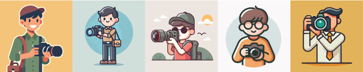 Vector collection of a photographer