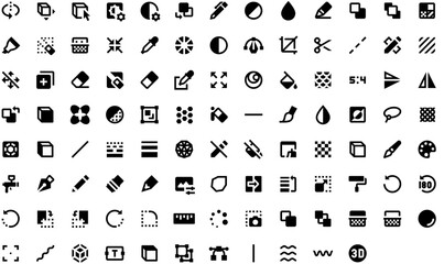 Set of Image Editing icons