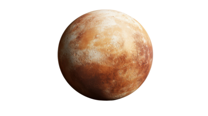 Mars red planet on transparent background