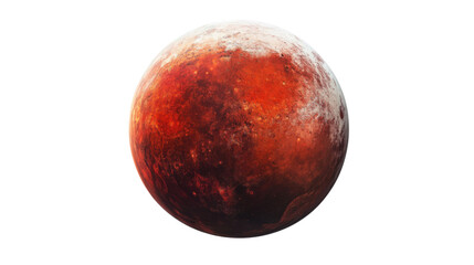 Fototapeta premium Mars red planet on transparent background