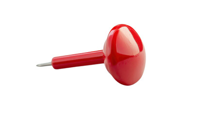 Yellow pin on transparent background 