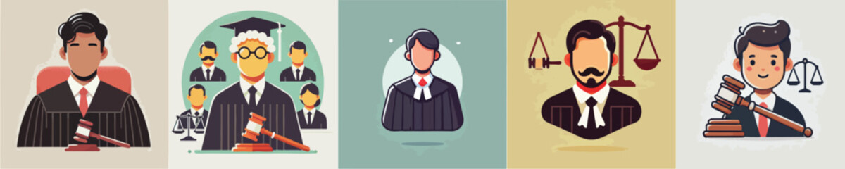 Vector collection of a judge