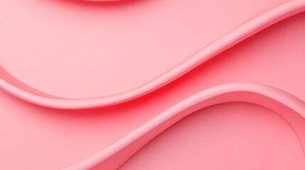 Soft Curved Waves in Gentle Pink Tones Creating an Abstract Background for Modern Designs