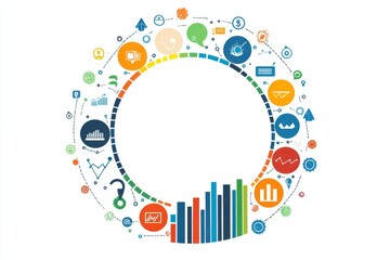 Obraz premium Infographic Circular Design: Business Analytics and Strategy