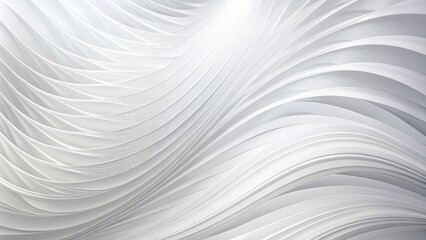 Obraz premium Abstract White Wave Curves Background - Minimalism