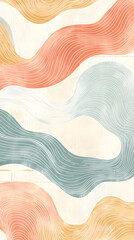  A background featuring abstract wave patterns in soft pastel colors. 