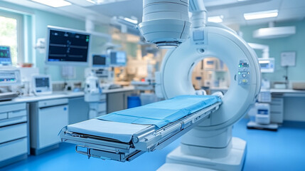 Cath lab technology has simplified angioplasty and stent procedures with modern minimalistic design, bright tones, and blurred background emphasizing innovation in medical advancements

