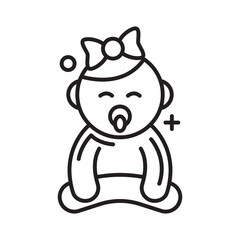 Baby girl illustration