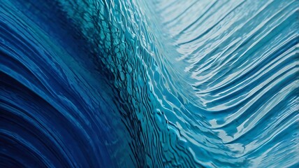 An abstract blue gradient with smooth, wave-like patterns blending turquoise, cobalt, and royal blue, creating depth and a dynamic sense of motion.