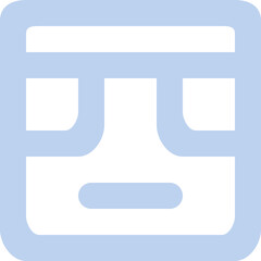 Emoji Neutral Square Round Glasses icon logo design