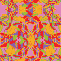 Floral brush strokes seamless pattern design for fashion textiles, graphics, backgrounds and crafts