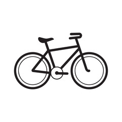 Minimalistic black cycle silhouette icon vector
