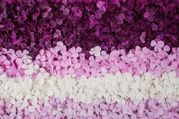 Obraz premium Floral Field Gradient: A field of flowers transitioning from deep purple at the forefront to soft pinks and whites in the background.