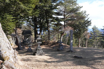 Scenery of mountain trail of Mt.takazuyasan in Komagane City, Nagano Prefecture.