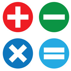 Obraz premium plus and minus icon
