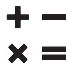 Obraz premium plus and minus icon