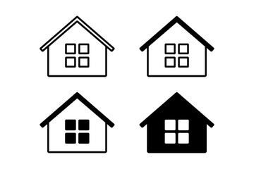 家・住宅・マイホームを表したアイコンセント
