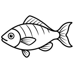 Minimalist Fish Line Art
