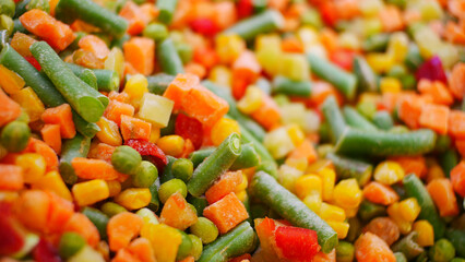 Nice colorful vegetable mix close-up
