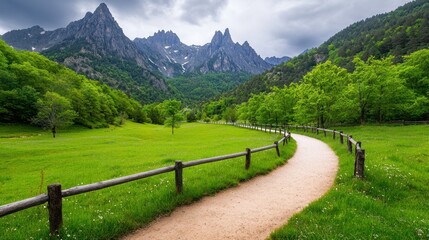 Fototapeta premium Mountain Valley Path