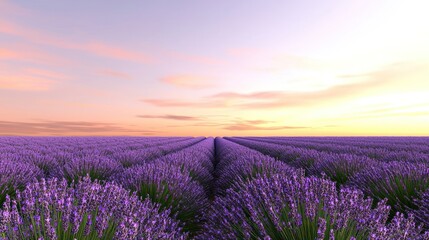 Fototapeta premium Lavender Field Sunset