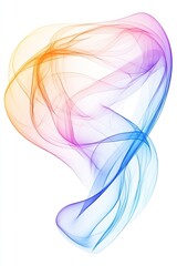 Soft, flowing lines blend vibrant colors, creating an ethereal a