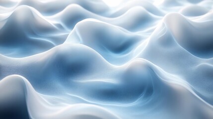 Fototapeta premium Soft Blue Waves Aesthetic. Generative AI