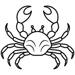 Minimalist Crab Vector
