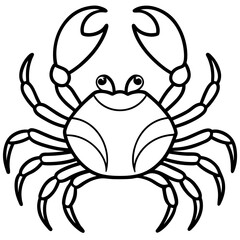 Minimalist Crab Vector
